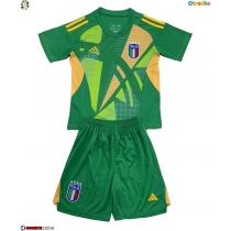 Otroške Nogometnih dresov Italija Vratar Gostujoči EP 2024 Kratki rokavi (+ hlače)